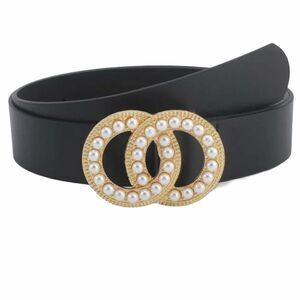 NEW! Pearl Double O-Ring Vegan Leather Belt